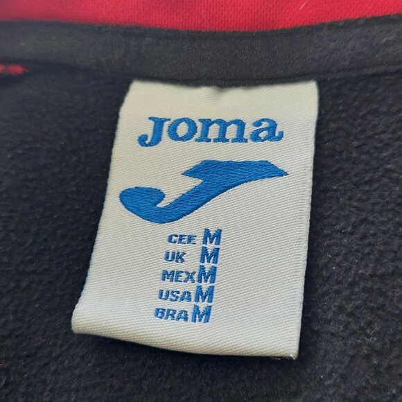 Joma FC Tigers Vancouver Soccer 3/4 Zip Black and Red Pullover Men's Medium - Picture 9 of 12